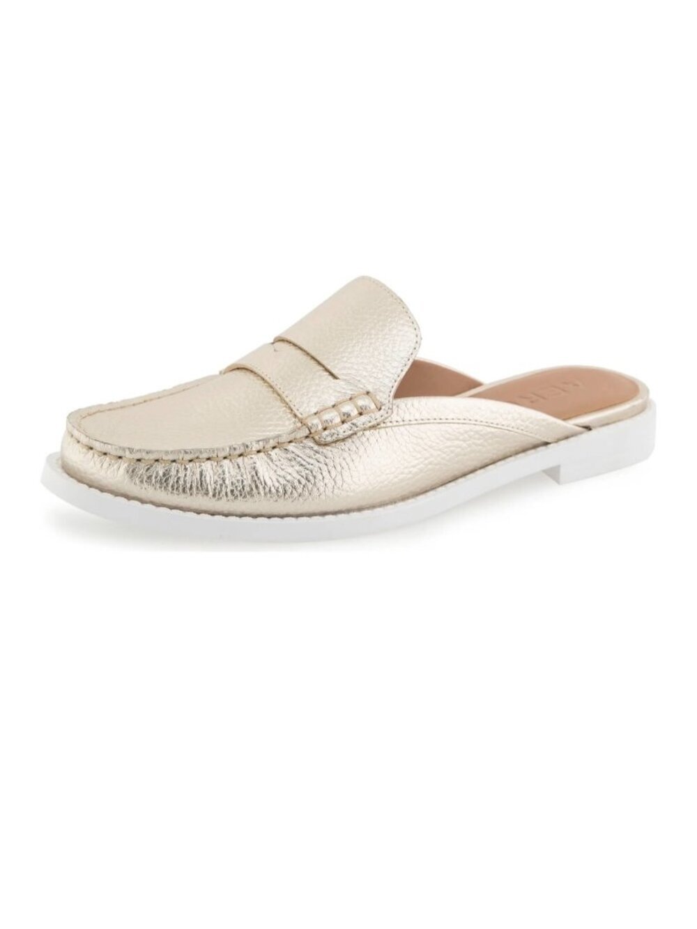 Aerosoles Sally Mule Loafers in a gold metallic finish offer a stylish slip-on 9